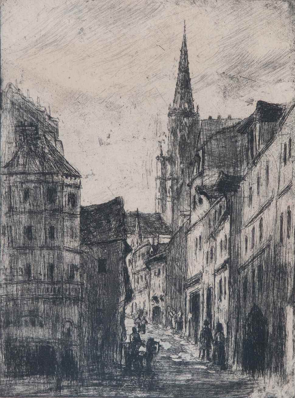 La Rue Malpolue, à Rouen - Camille Pissarro (1830 - 1903)